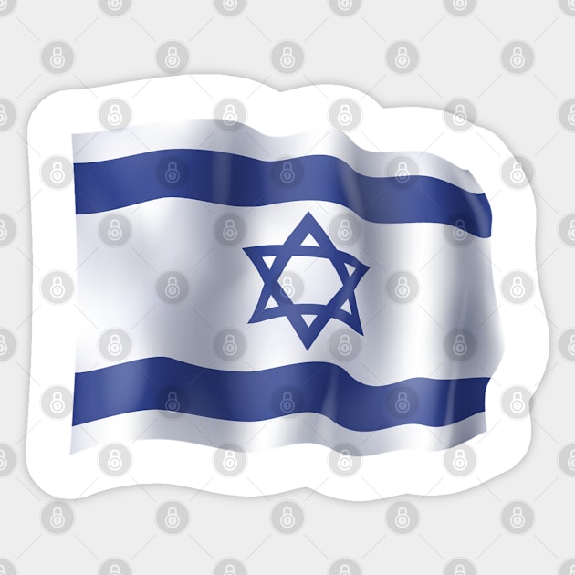 Israel flag Sticker by SerenityByAlex